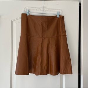 Ralph Lauren - Leather A-line Skirt Size 8